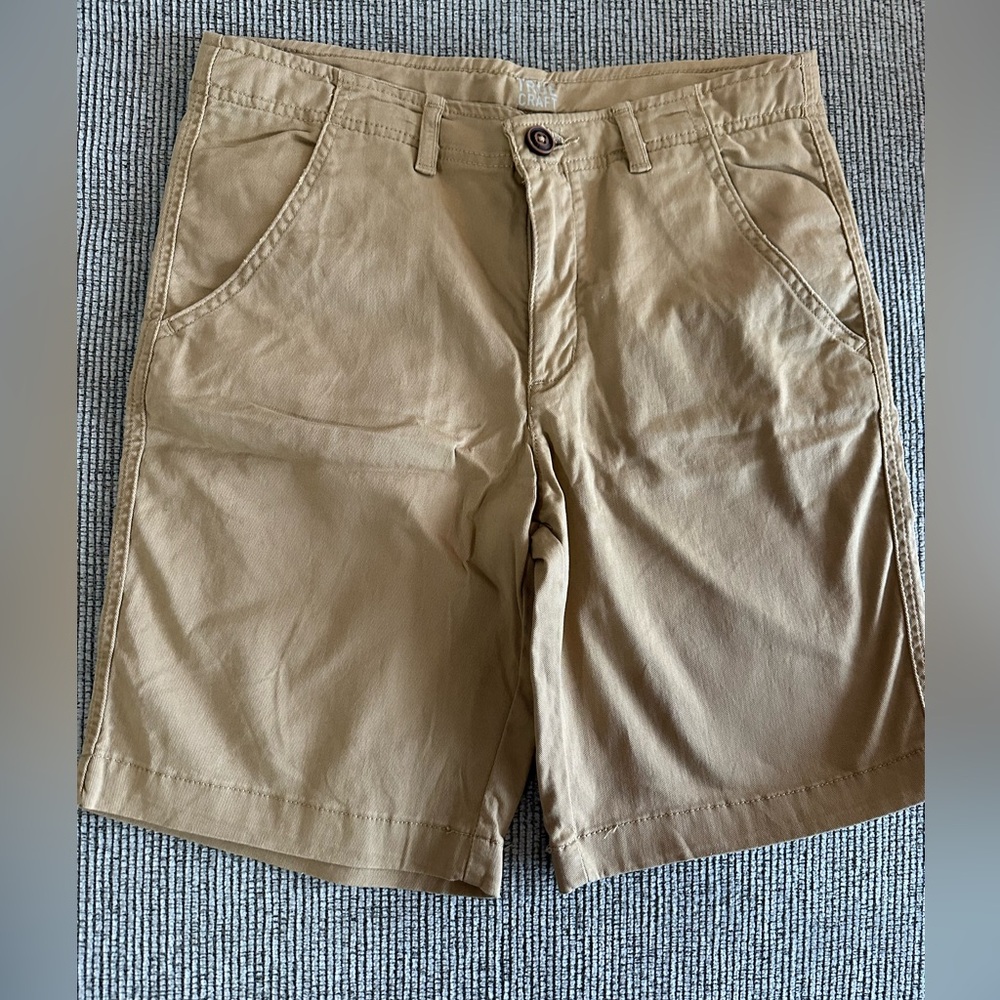 True Craft Boys Tan Shorts with Relaxed Fit and Lightweight Fabric